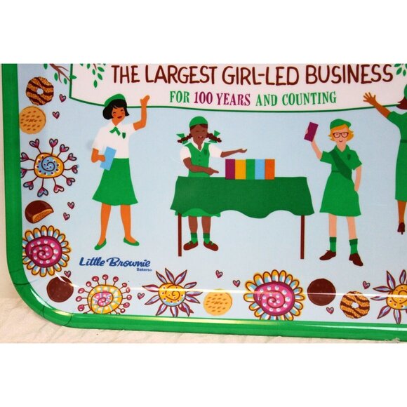 GSA Girl Scouts Cookie Tray Melamine Plastic 100 years Little Brownie 15" x 11" - Picture 5 of 7
